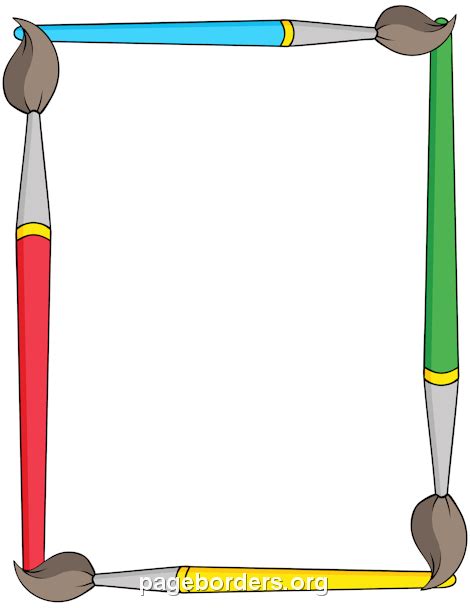 Paint Brush Border Clip Art Page Border And Vector Graphics