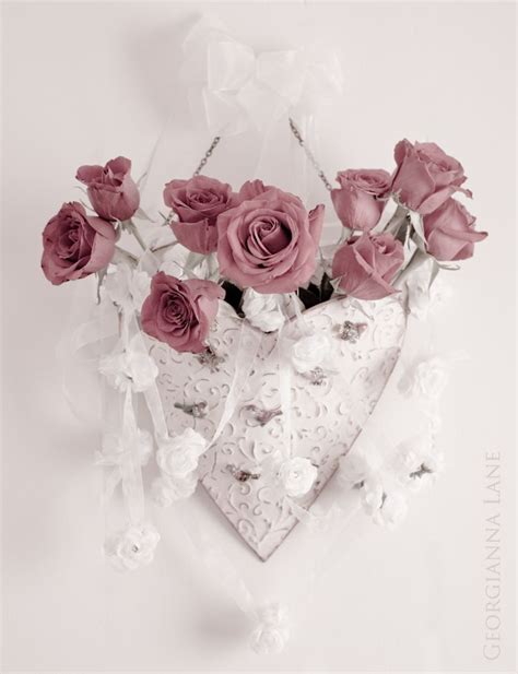 Things I Love Shabby Chic Heart And Roses Key To My Heart Love Heart
