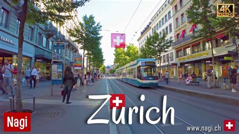 🇨🇭 Life In Zurich Switzerland 4k Zurich City Walk Tour From