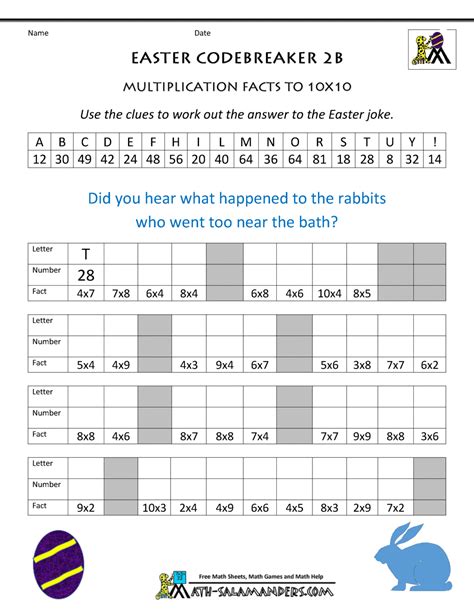 Printable Code Breaker Worksheet