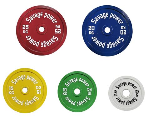 Calibrated Metal Weight Plates Powerlifting Savage Power With