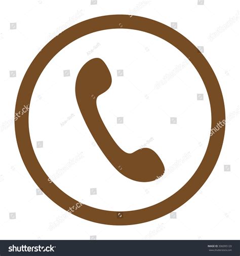 Phone Vector Icon This Rounded Flat Symbol Is Drawn With Brown Color