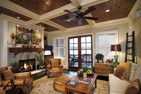 The pattern can be a traditional one or it can be whatever you. Living room with coffered ceiling | Home remodeling ...