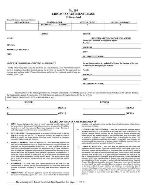 Chicago Lease 104 Fill Out And Sign Online Dochub