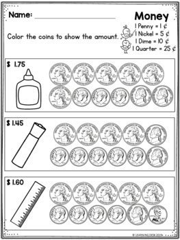 To link to this page, copy the following code to your site Counting Money Worksheets-Counting Coins Worksheets First and Second Grade