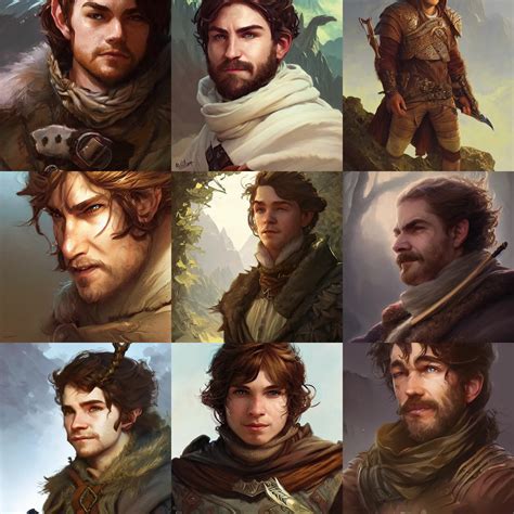 Portrait Of Fin Wildcloak Male Halfling Rogue Stable Diffusion