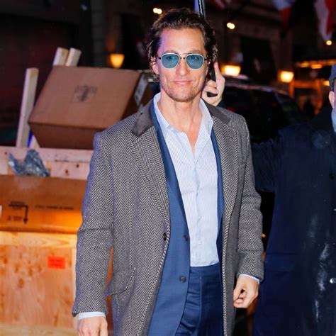 Matthew Mcconaugheys Sports Blue Colored Sunglasses And Were Here For
