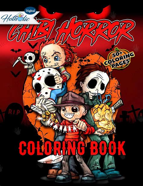 Creepy Chibi Horror Coloring Book Horror Movie Coloring Book