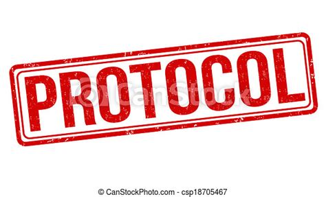 Clip Art Vector Of Protocol Stamp Protocol Grunge Rubber Stamp On