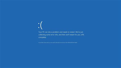 Blue Minimalistic Windows 8 Screen Of Death Background