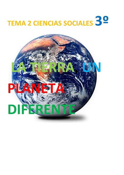 Calaméo 3º Primaria Tema 2 Ciencias Sociales La Tierra Un Planeta