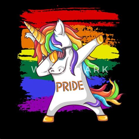Lgbt Pride Gay Lesbian Funny Rainbow Dabbing Unicorn Unicorn Magnet