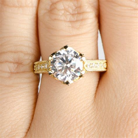 2 Carat Round Engagement Ring Wedding And Bridal Inspiration
