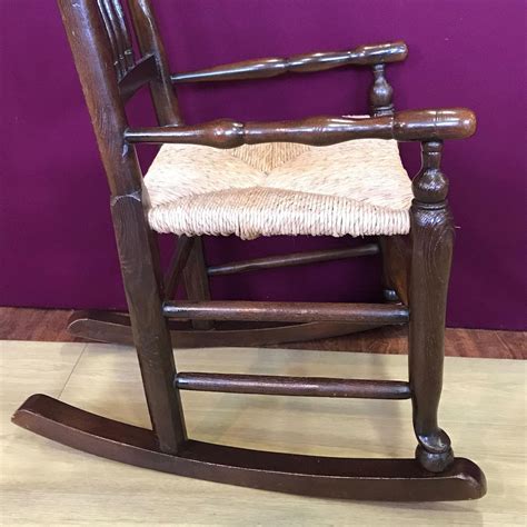 Victorian Rush Seated Rocking Chair Antique Chairs Hemswell Antique