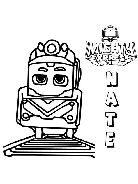 Nate from Mighty Express coloring page - Download, Print or Color