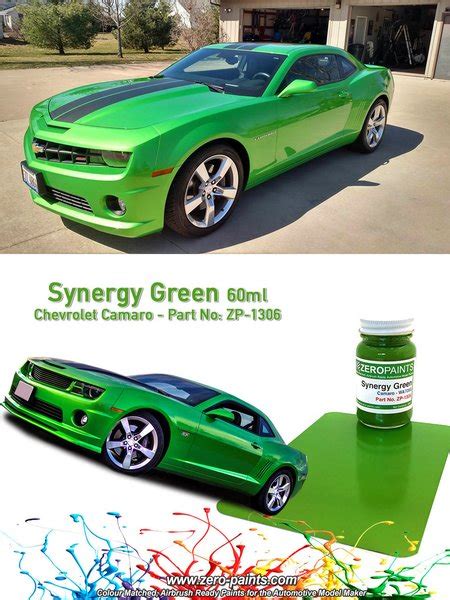 Zero Paints Paint For Airbrush Chevrolet Camaro Synergy Green 1 X 60ml
