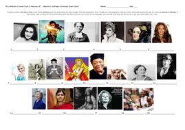 Did you know that each nation. 50 famous women team quiz to honour 100 years of suffrage ...