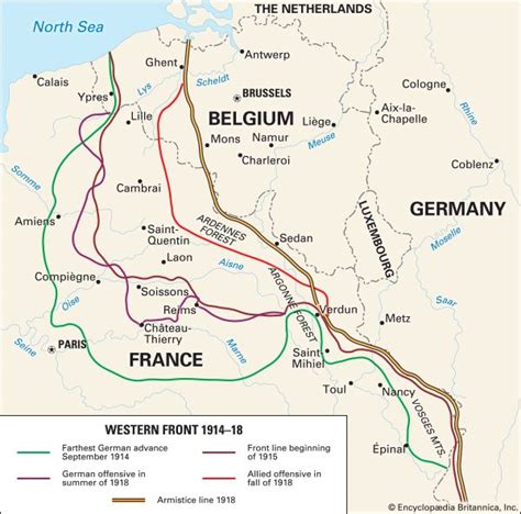 Front Western Ww1 Trench Maps