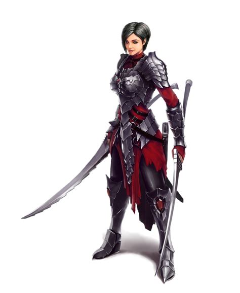 Female Human Dual Wield Fighter Rogue Pathfinder Pfrpg Dnd Dandd 35 5th Ed D20 Fantasy