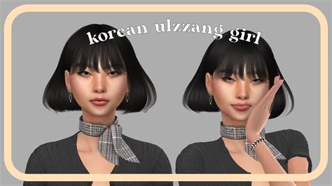 Korean Ulzzang Girl And Full Cc Folder Sim Download The Sims 4
