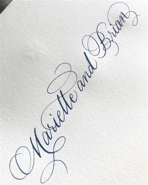 Calligraphy is an ancient writing technique using flat edged pens to create artistic lettering using thick and thin lines depending on the direction of the stroke. Calligraphy Katrina on Instagram: "Happy Monday! The ...