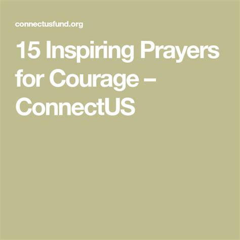 15 Inspiring Prayers For Courage Connectus Prayer For Courage