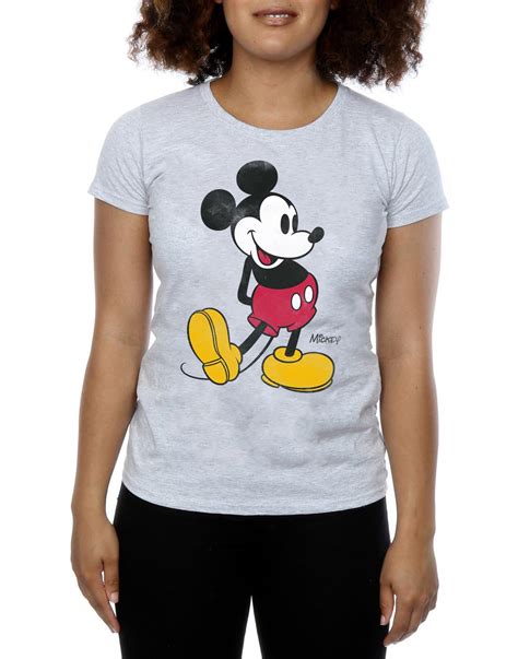 Disney Womens Mickey Mouse Classic Kick T Shirt Ebay