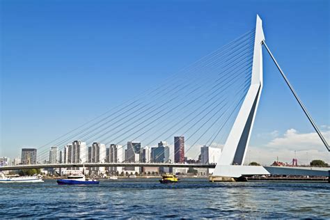 Erasmus Bridge In Rotterdam Harbor The Netherlands Eran Raviv