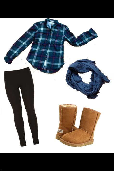 Green And Red Flannel Black Leggings Chestnut Uggs Gray Scarf
