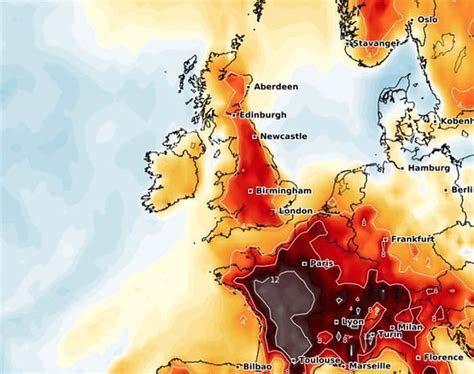 Uk Heatwave Forecast Hot Weather Map Turns Red As Sweltering 86f Blast