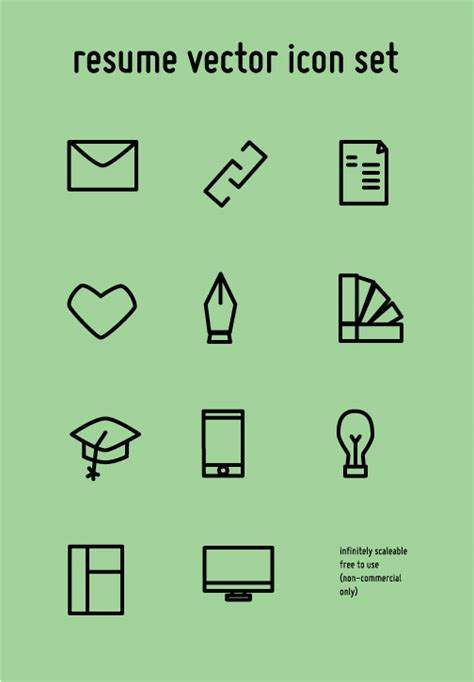 Resume Vector Icon Set Free Download On Behance
