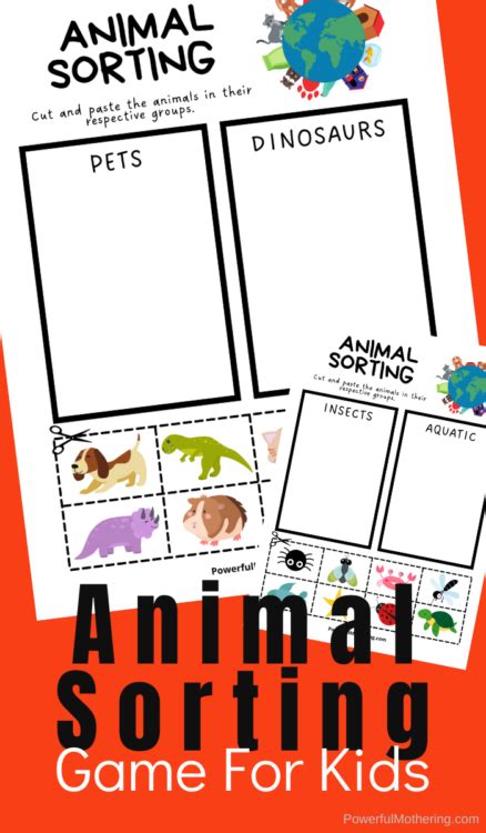 Printable Animal Sorting Activity For Preschoolers Powerful Mothering