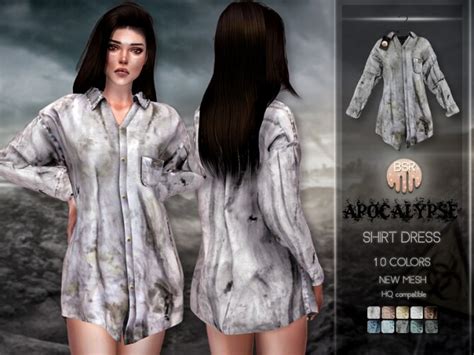 Apocalypse Shirt Dress Bd234 By Busra Tr At Tsr Sims 4 Updates