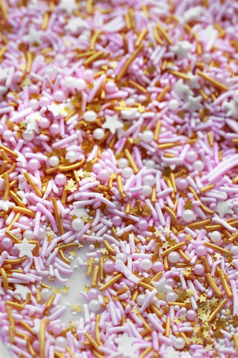 Pink And Gold Sprinkles Splendid Vegan Sprinkles Fancy Sprinkles