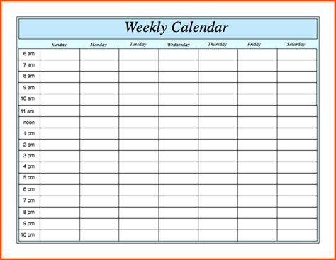 Printable Work Week Calendar Calendar Template 2022