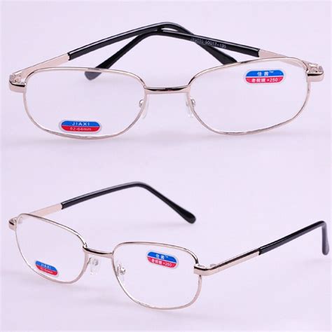 metal frame glass lens middle aged presbyopic glasses silver black elderly presbyopia glasses
