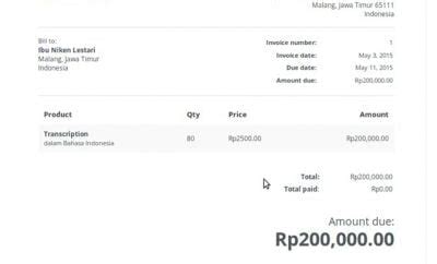 Aneka Contoh Invoice Lengkap 70 Tentang Ide Format Invoice Pada Post