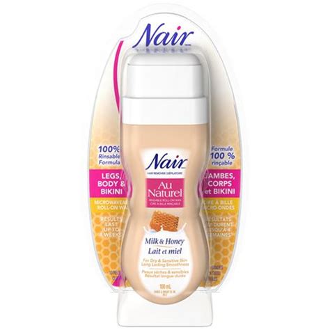 Nair Hair Remover Microwaveable Roll On Wax For Dry And Sensitive Skin With Milk And Honey Legs