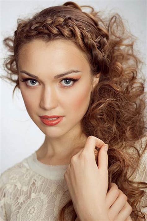 4curly crochet braids with bangs. Half Up Half Down Braided Hairstyle - Women Hairstyles