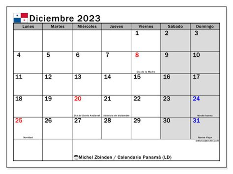 Calendario Diciembre De 2023 Para Imprimir “481ld” Michel Zbinden Pa