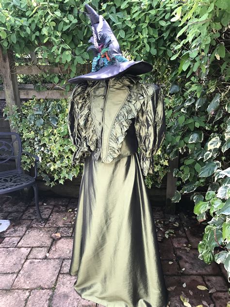 Ladies Victorian Green Witch Costume For Hire Halloween Fancy Dress