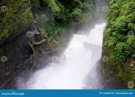 Stairs To The Waterfall Stock Photo Image Of Nature 116985478