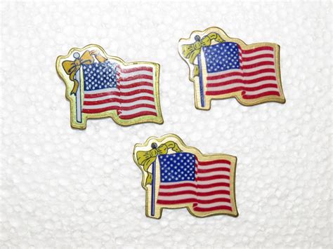 Vintage Lapel Pin Patriotic Yellow Ribbon Usa Flag Pins Lot Of Etsy