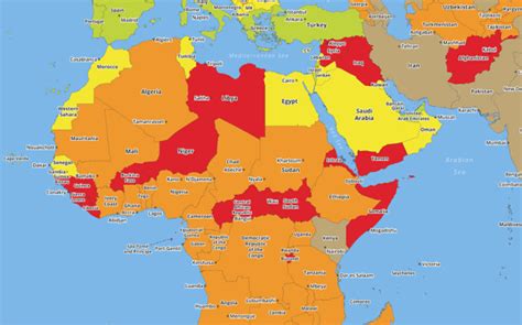 Eye Opening Map Reveals The Most Dangerous Countries In The World