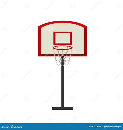 Basketball Hoop And Basketball Hoop With Basketball Vector