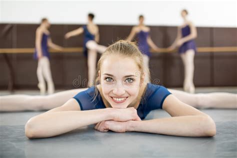 Ballerina Sitting Floor Splits Dance Class Stock Photos Free