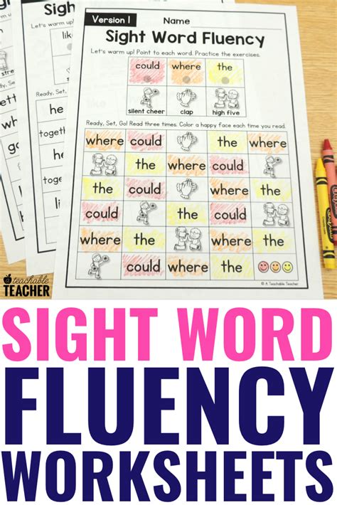 The Best Sight Word Fluency Worksheets Of All Time Editable In 2020