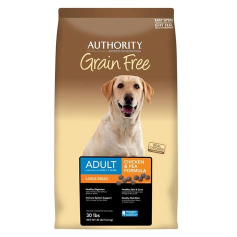 Top 10 best large breed puppy foods. Authority® Grain Free Large Breed Adult Dog Food - Chicken ...