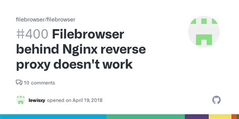 Filebrowser Behind Nginx Reverse Proxy Doesn T Work Issue