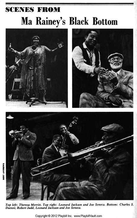 Ma Raineys Black Bottom Broadway Cort Theatre 1984 Playbill